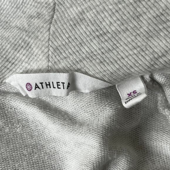 Athleta Studio Wrap Open Front Cardigan Sweater - Size XS - Light Grey Heather - Picture 6 of 8